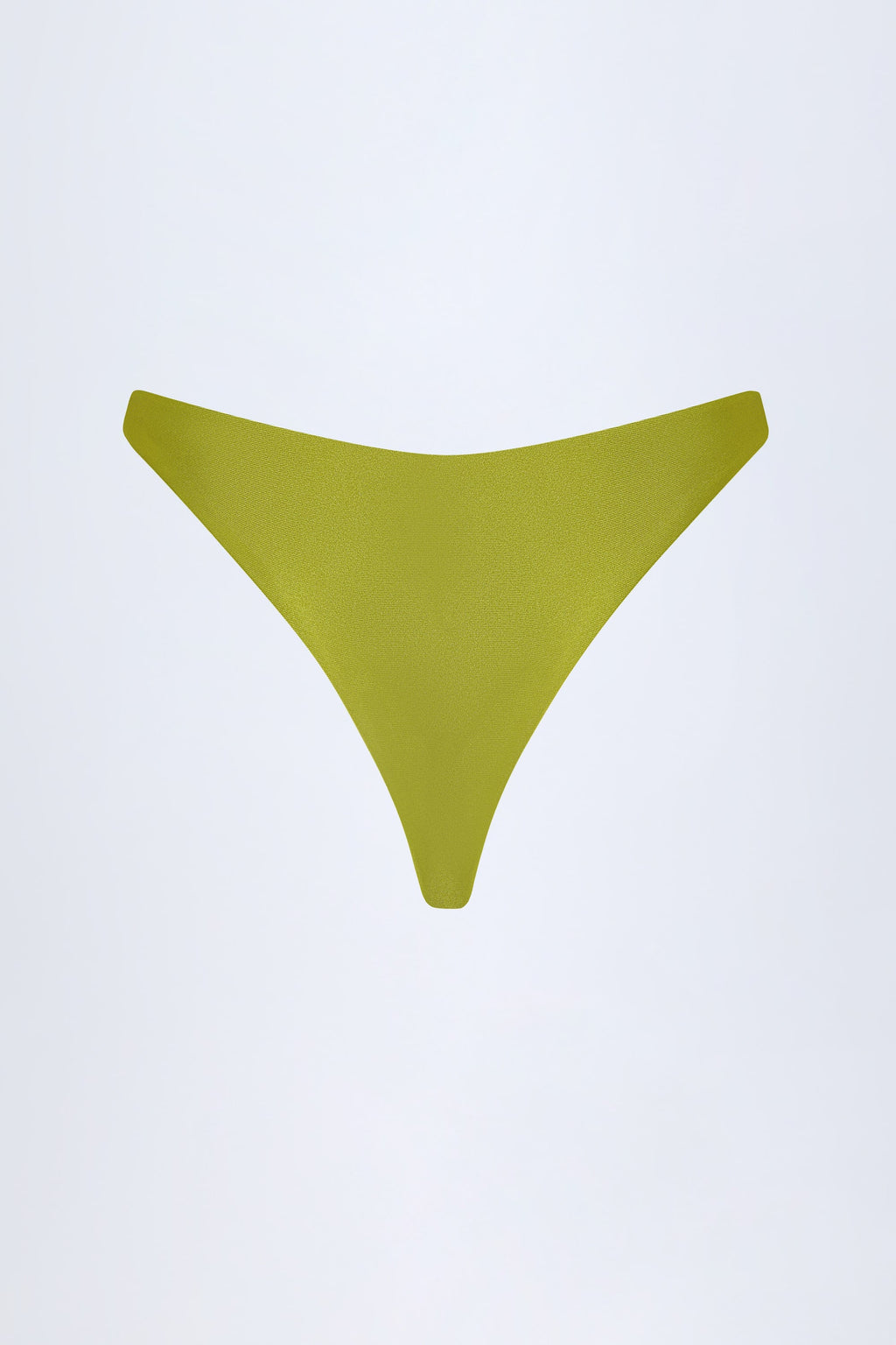 Chic Bead-Embellished Cheeky Bikini Bottoms in Olive Green