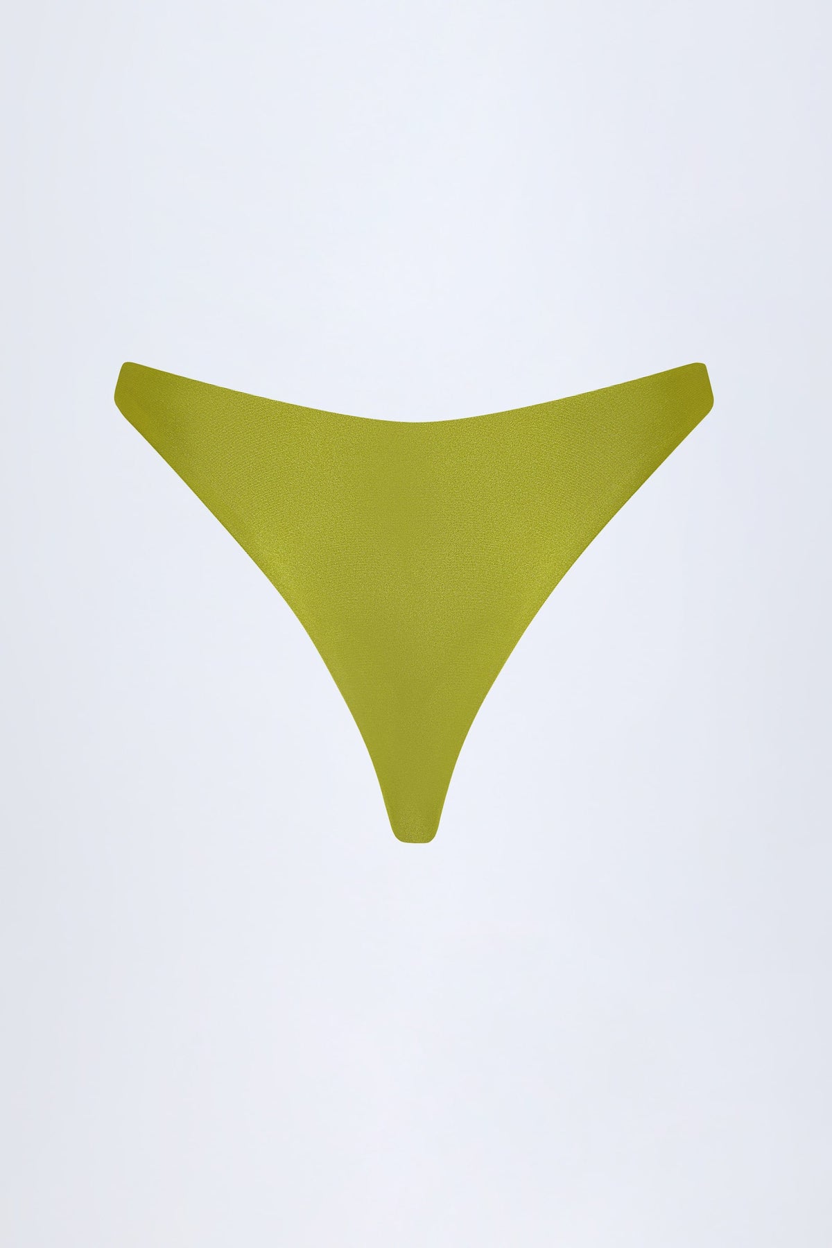 Chic Bead-Embellished Cheeky Bikini Bottoms in Olive Green