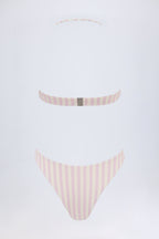 Chic Cut-Out Halterneck Swimsuit in Mauve