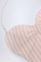 Chic Cut-Out Halterneck Swimsuit in Mauve