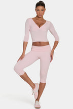 Chic ButterCloud Capri Leggings in Blush