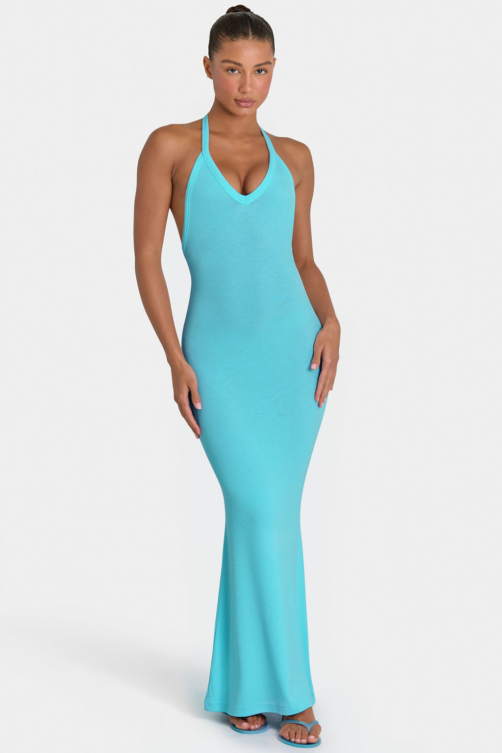 Chic ButterCloud Maxi Dress in Aqua