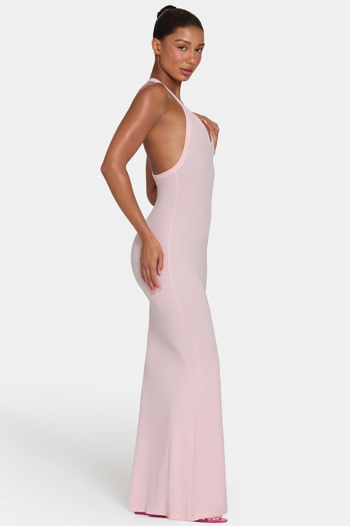 Chic ButterCloud Maxi Dress in Blush