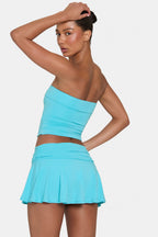 Chic ButterCloud Mini Skort in Aqua