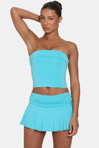 Chic ButterCloud Mini Skort in Aqua