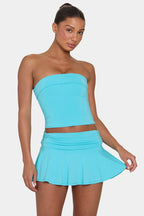 Chic ButterCloud Mini Skort in Aqua
