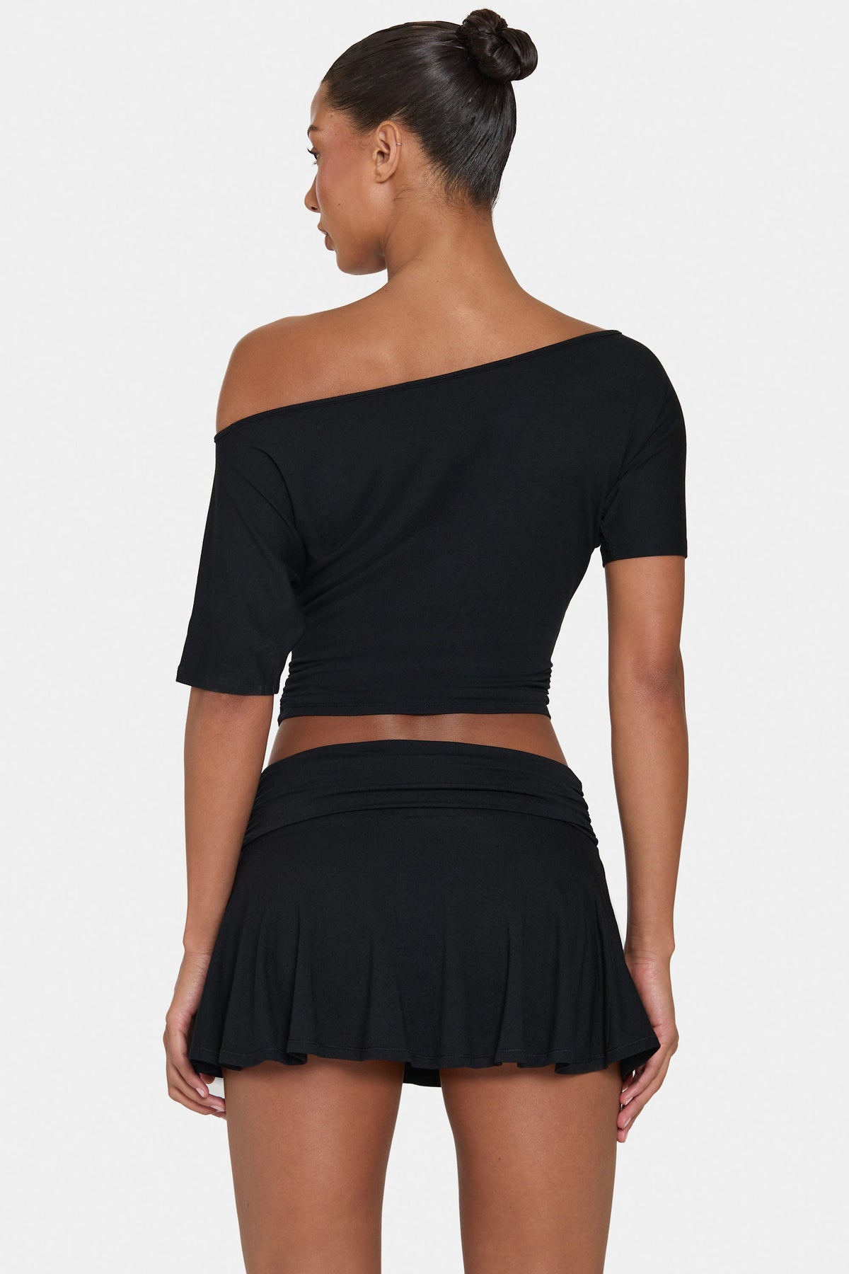 Chic ButterCloud Mini Skort in Black