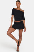 Chic ButterCloud Mini Skort in Black
