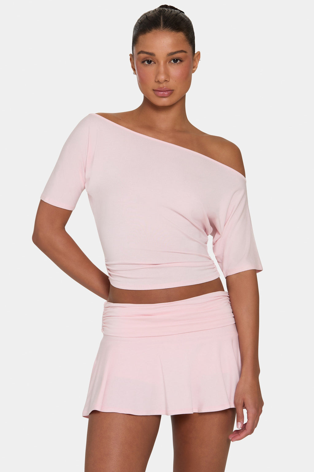 Chic ButterCloud Mini Skort in Blush