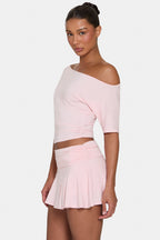 Chic ButterCloud Mini Skort in Blush