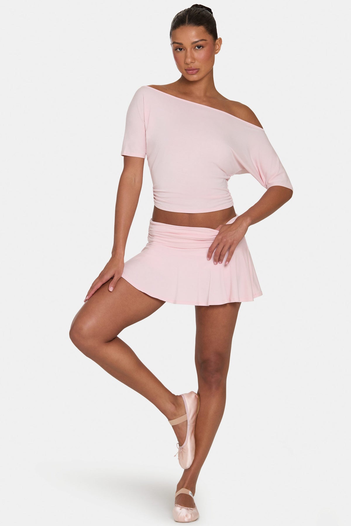 Chic ButterCloud Mini Skort in Blush