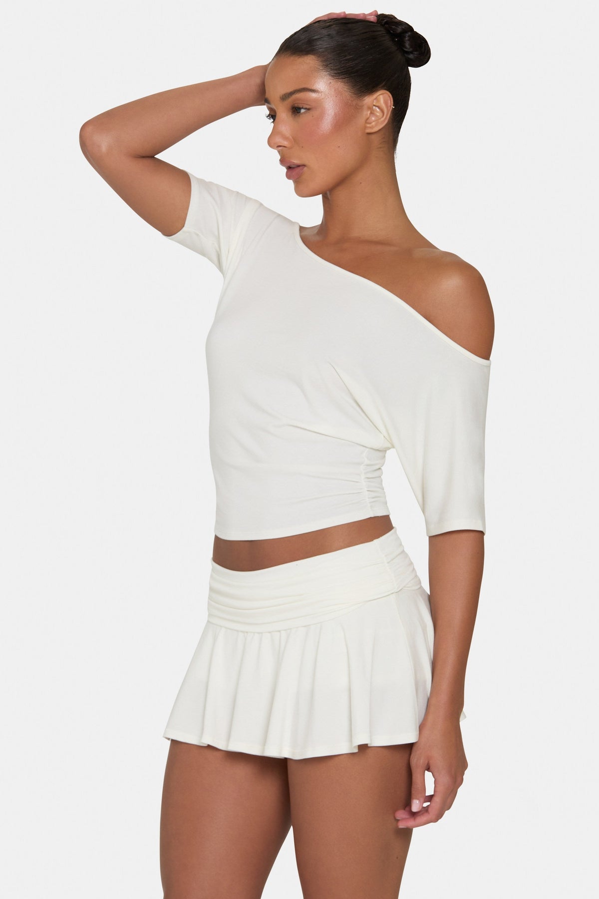 Chic ButterCloud Mini Skort in Coconut