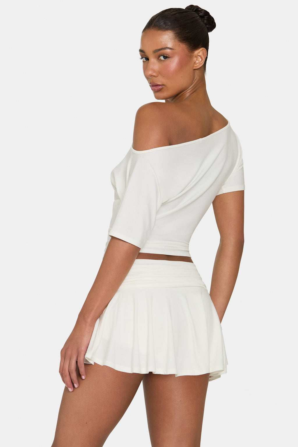 Chic ButterCloud Mini Skort in Coconut