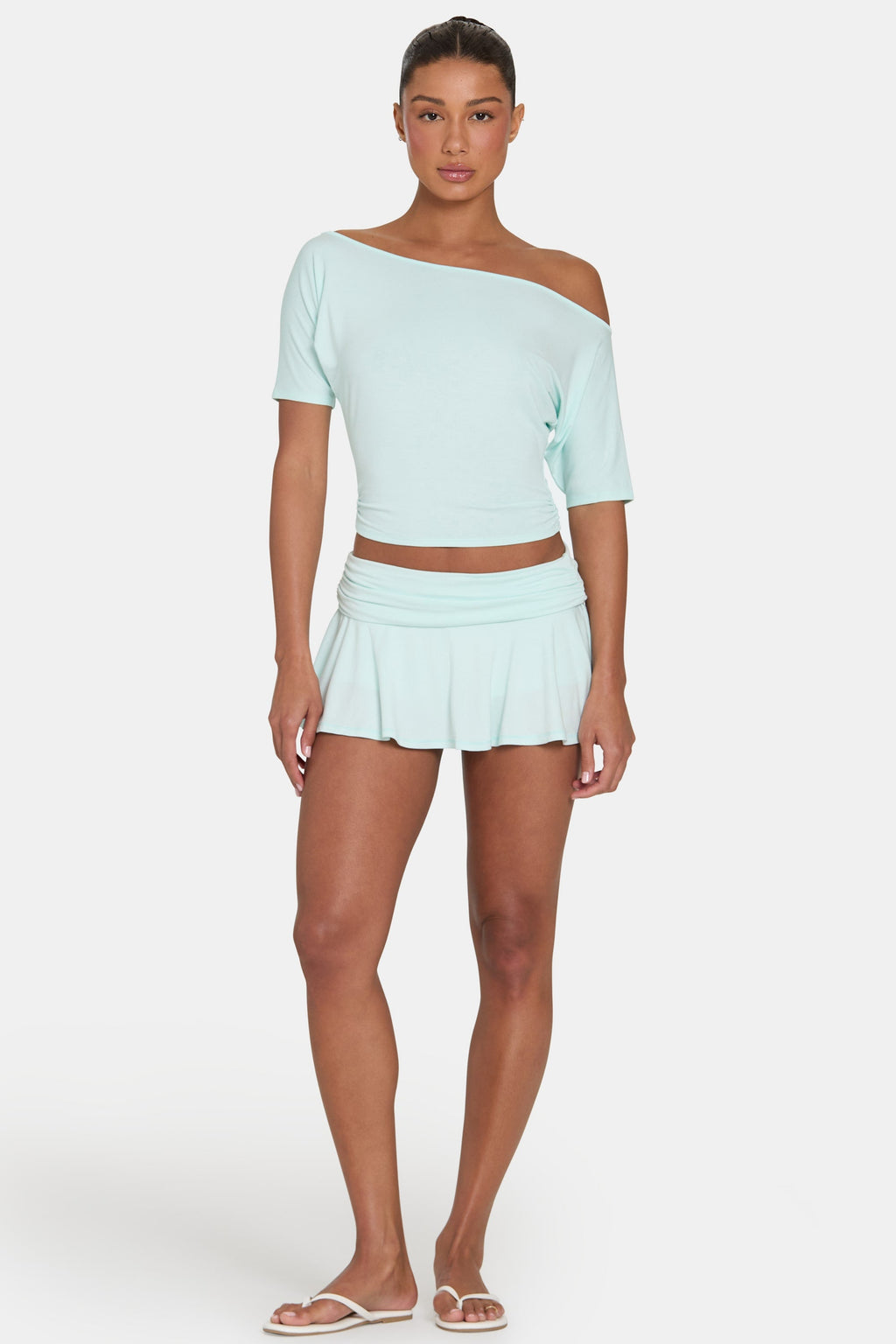 Chic ButterCloud Mini Skort in Peppermint