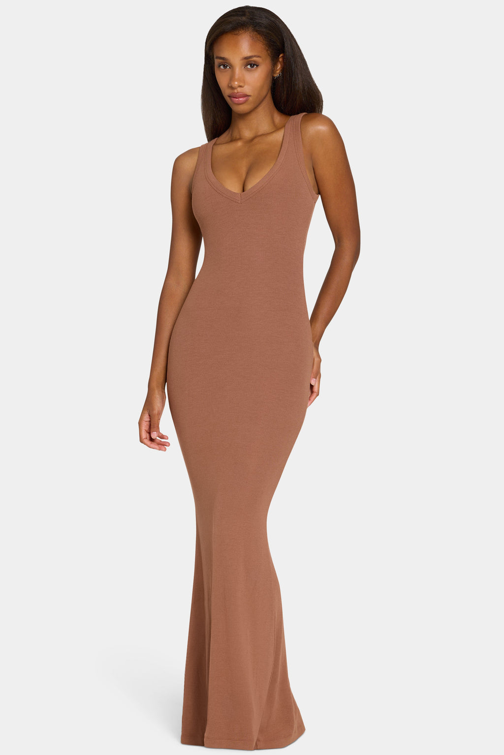 Chic ButterCloud Maxi Dress in Cocoa
