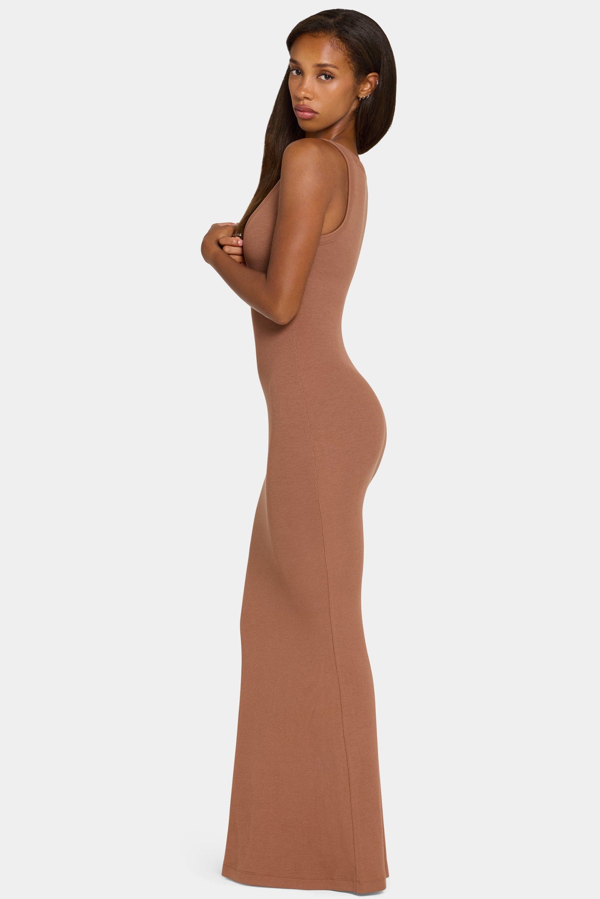 Chic ButterCloud Maxi Dress in Cocoa