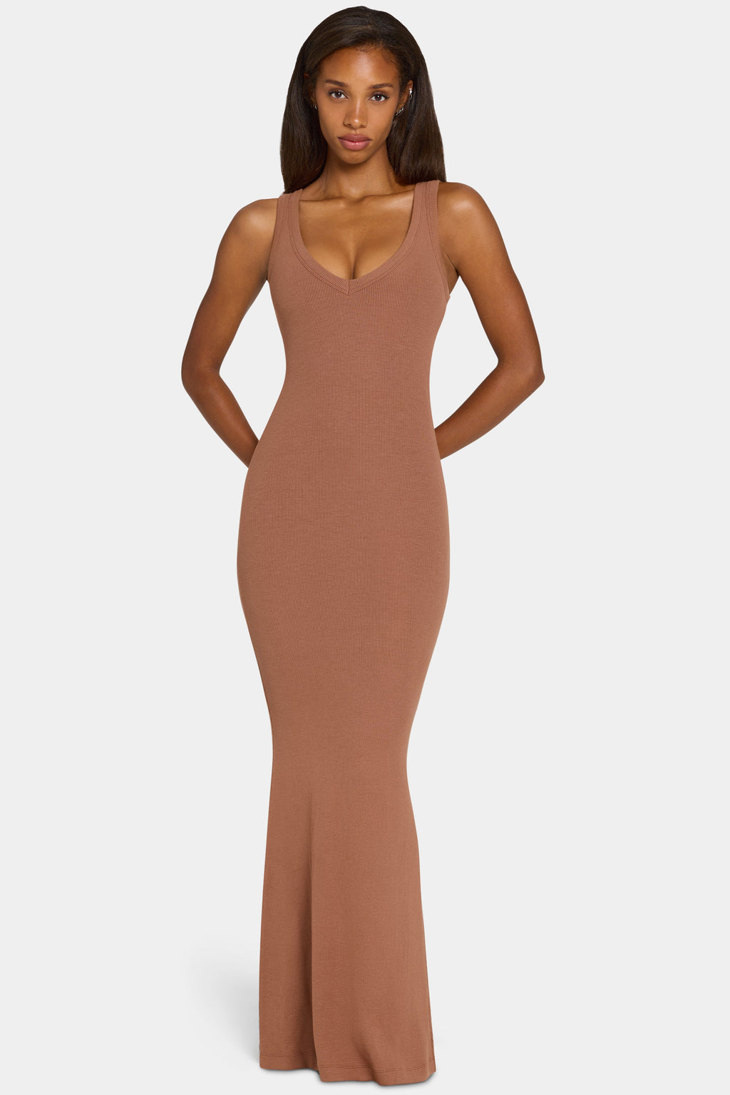 Chic ButterCloud Maxi Dress in Cocoa