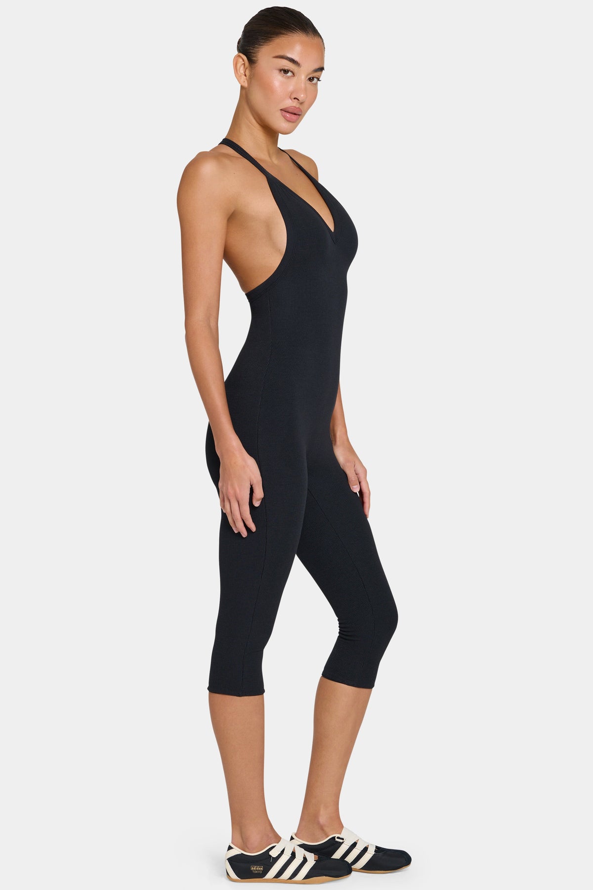 Chic ButterCloud Capri Jumpsuit in Black