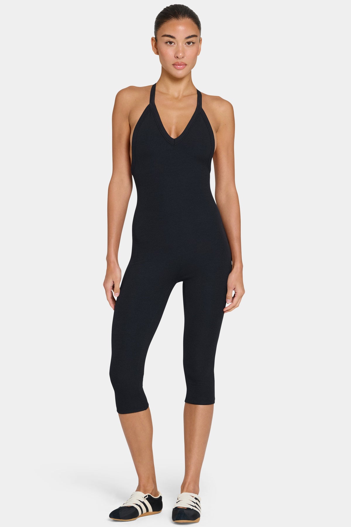 Chic ButterCloud Capri Jumpsuit in Black