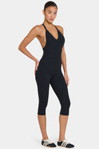 Chic ButterCloud Capri Jumpsuit in Black