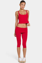 Chic ButterCloud Capri Leggings in Chilli
