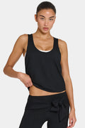 Chic ButterCloud Slouchy Tank Top in Black