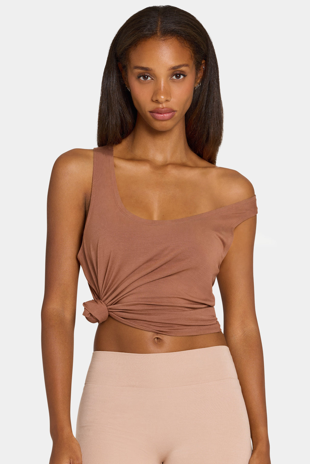 Chic ButterCloud Slouchy Tank Top in Cocoa
