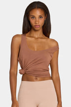 Chic ButterCloud Slouchy Tank Top in Cocoa