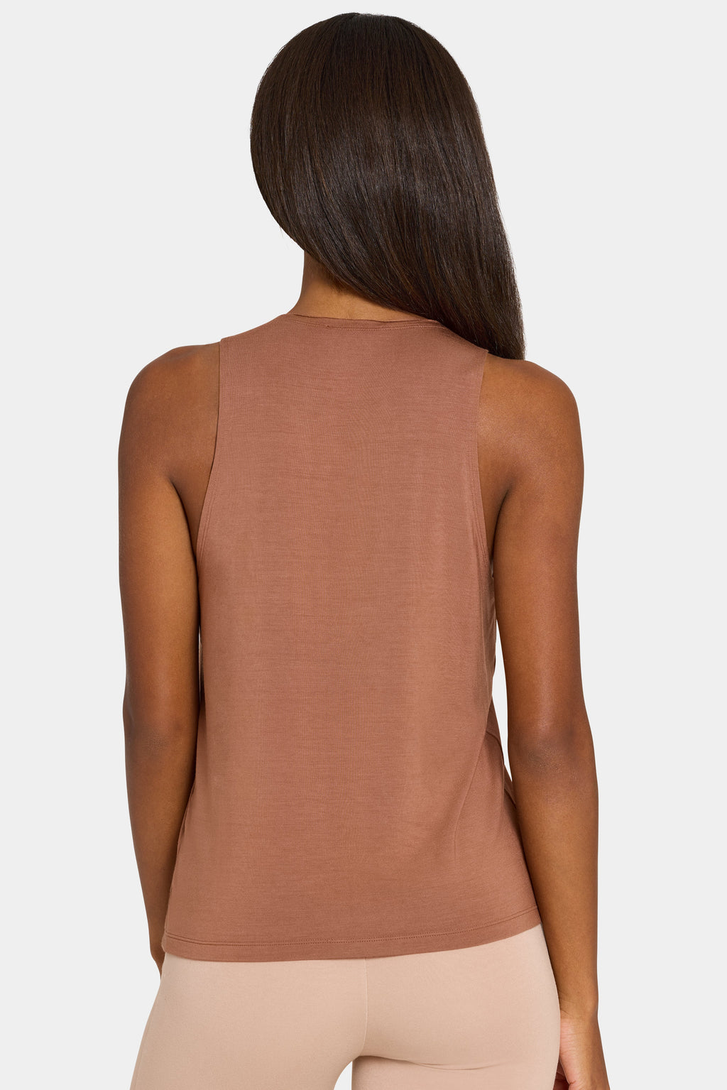 Chic ButterCloud Slouchy Tank Top in Cocoa