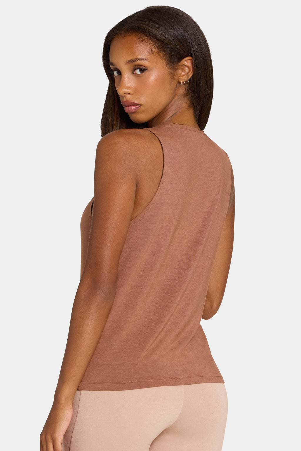 Chic ButterCloud Slouchy Tank Top in Cocoa