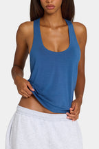 Chic ButterCloud Slouchy Tank Top in Marine