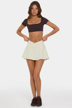 Chic Soft Active Mini Skort in Cookie Butter