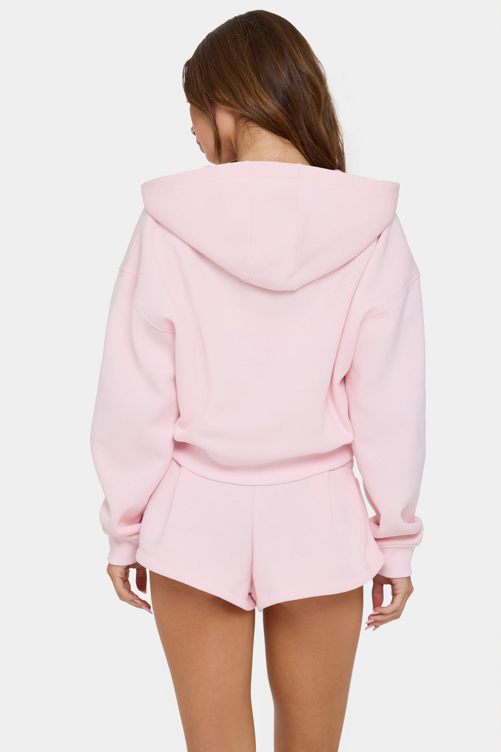 Chic Oversized Zip-Up Hoodie in Sorbet