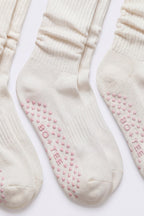 Chic Pilates 3-Pack Socks Bundle in Coconut