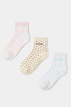 Chic Pilates 3-Pack Socks in Multi