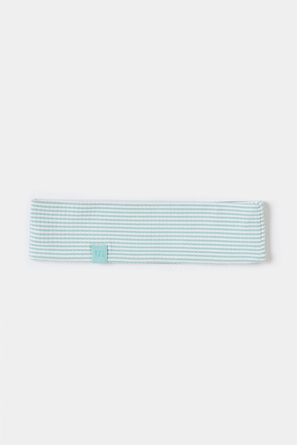 Chic Ribbed Jersey Headband in Mint Stripe