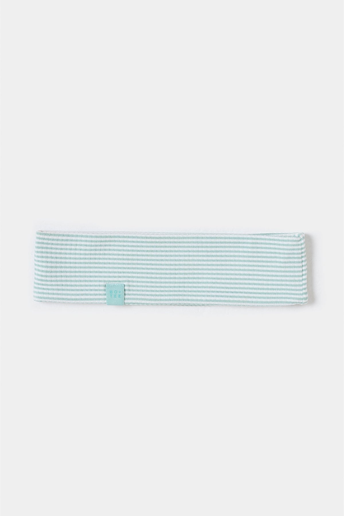 Chic Ribbed Jersey Headband in Mint Stripe