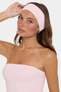 Chic Ribbed Jersey Headband in Peach Stripe