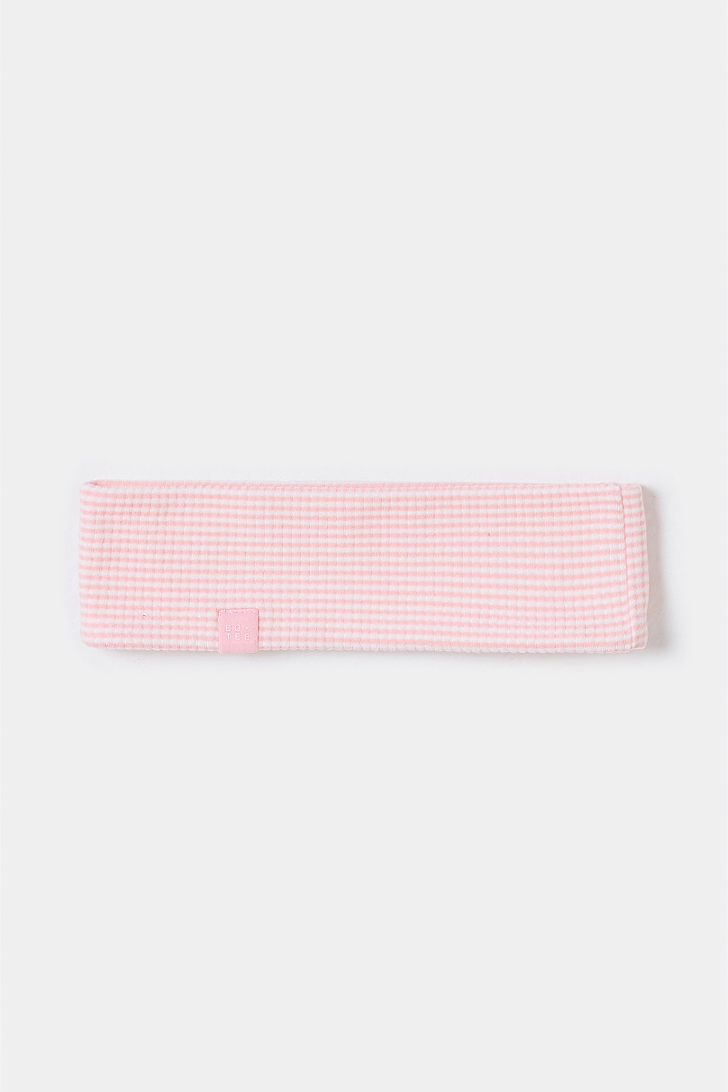 Chic Ribbed Jersey Headband in Peach Stripe