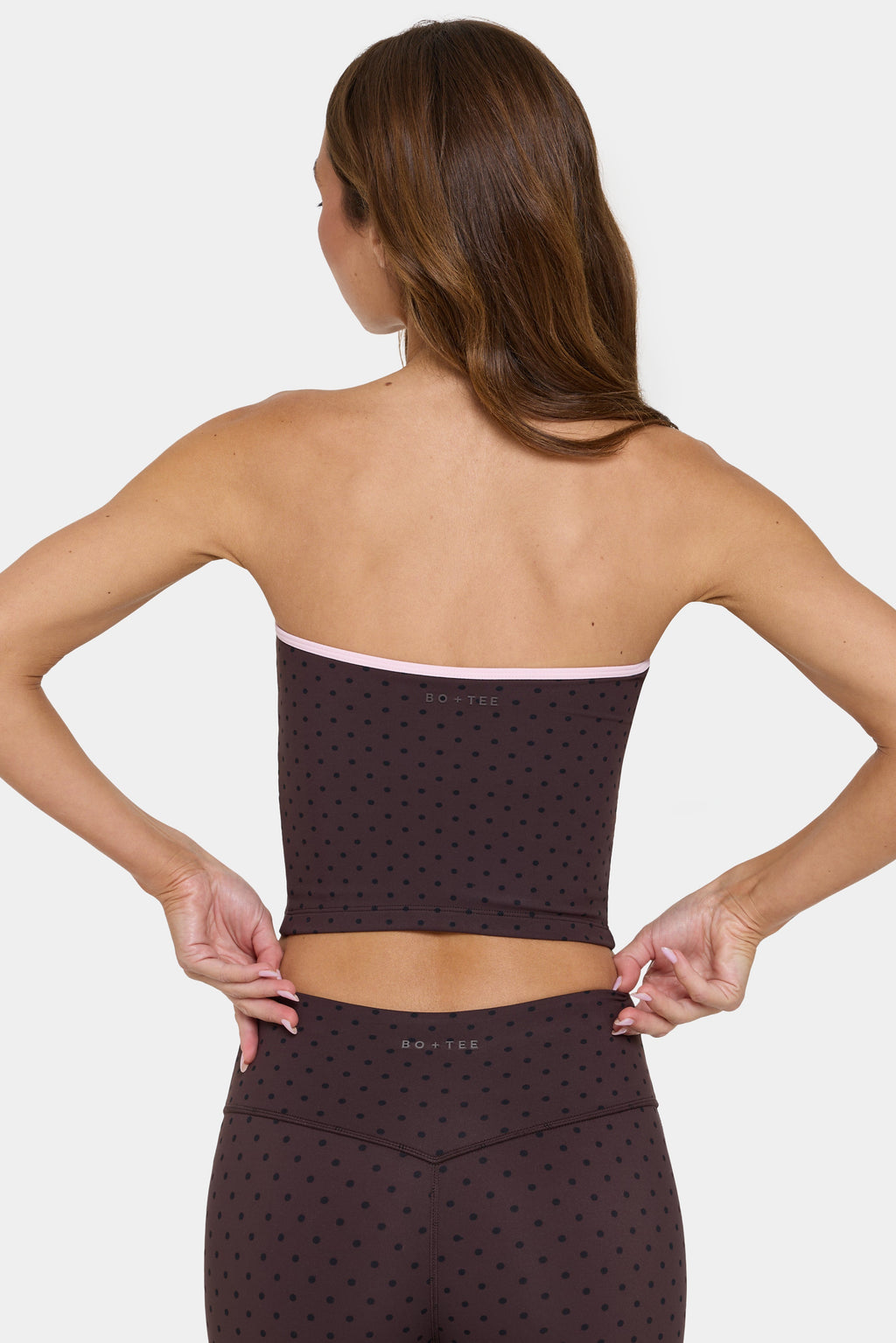 Chic Soft Active Bandeau Top in Choc Chip