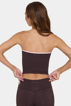 Chic Soft Active Bandeau Top in Choc Chip