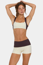 Chic Soft Active Medium-Impact Sports Bra in Cookie Butter