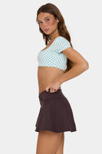 Chic Soft Active Cap Sleeve Crop Top in Mint Chip