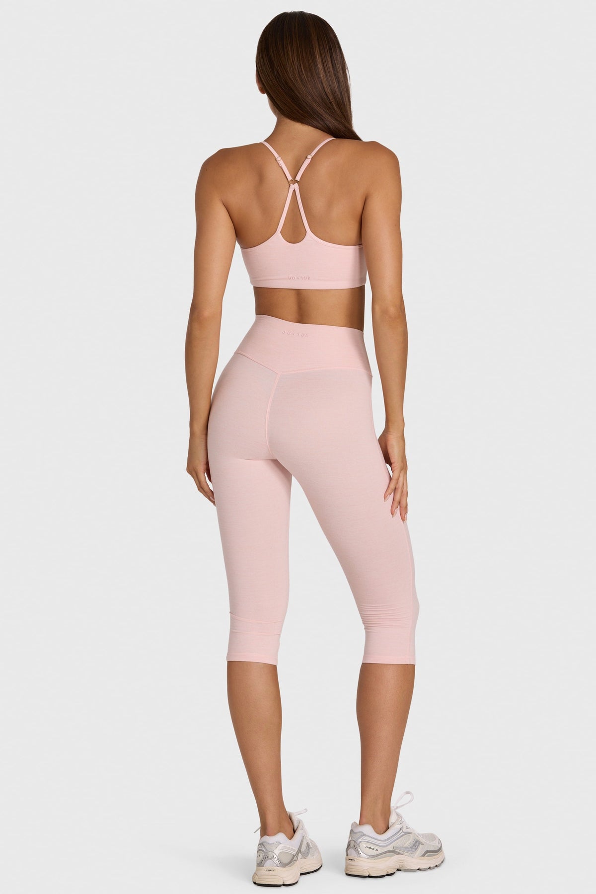 Chic Soft Active Capri Leggings in Blush Marl