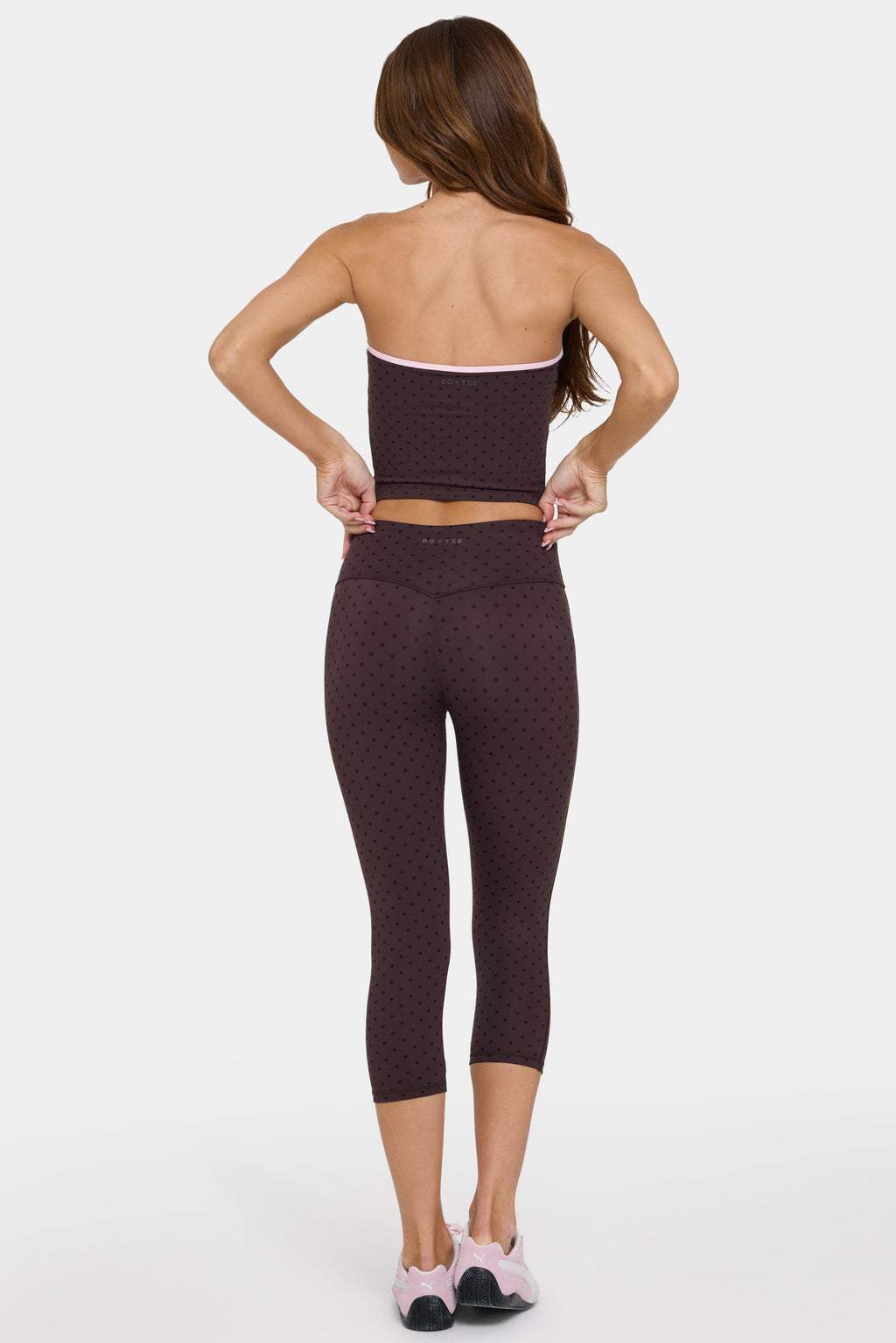 Chic Soft Active Capri Leggings in Choc Chip