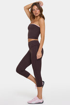 Chic Soft Active Capri Leggings in Choc Chip
