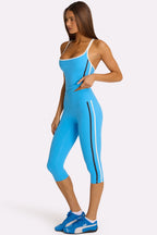 Chic Soft Active Capri Leggings in Electric Blue