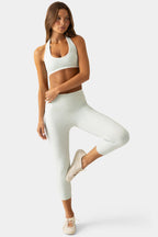 Chic Soft Active Capri Leggings in Matcha Meadow