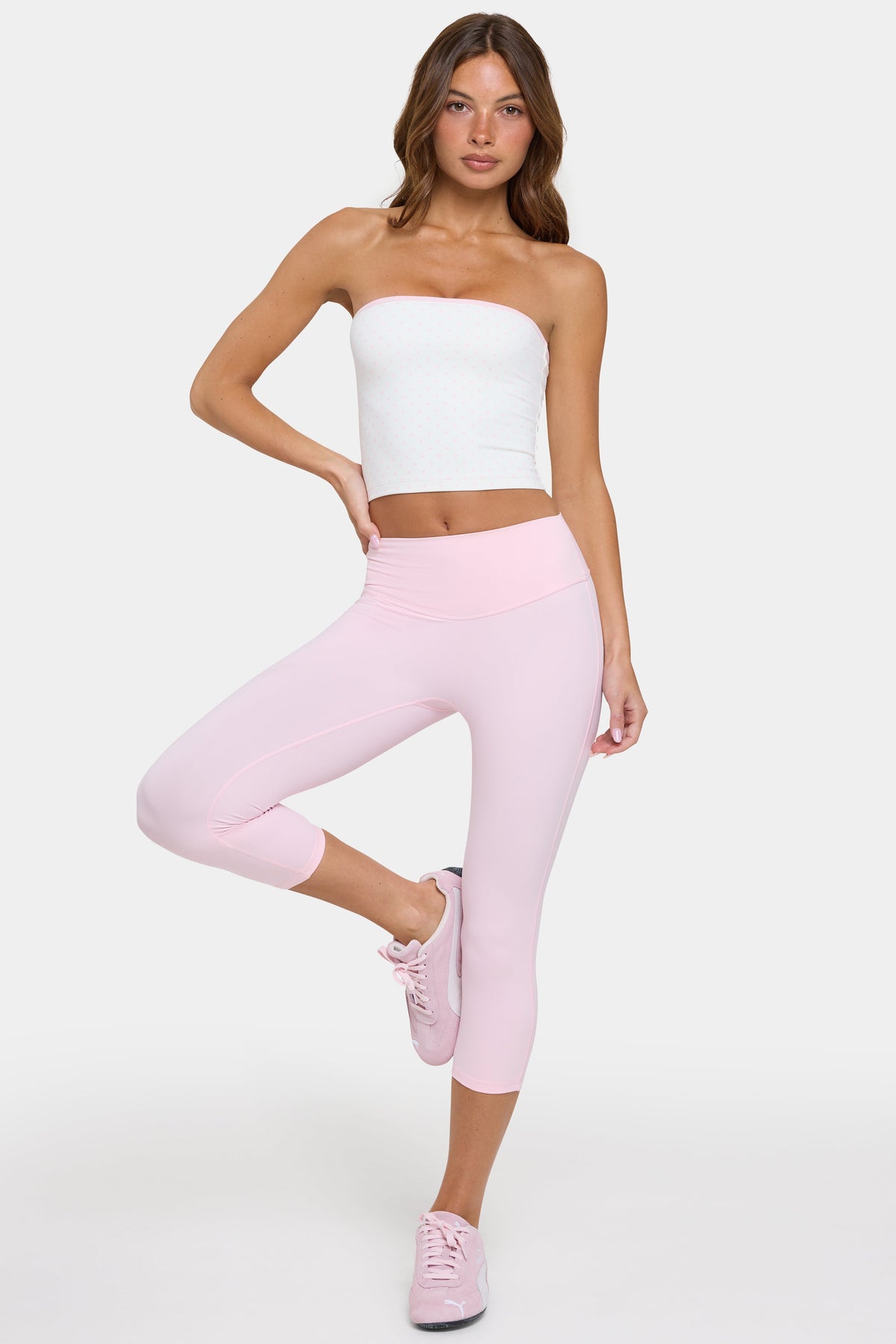 Chic Soft Active Capri Leggings in Sorbet