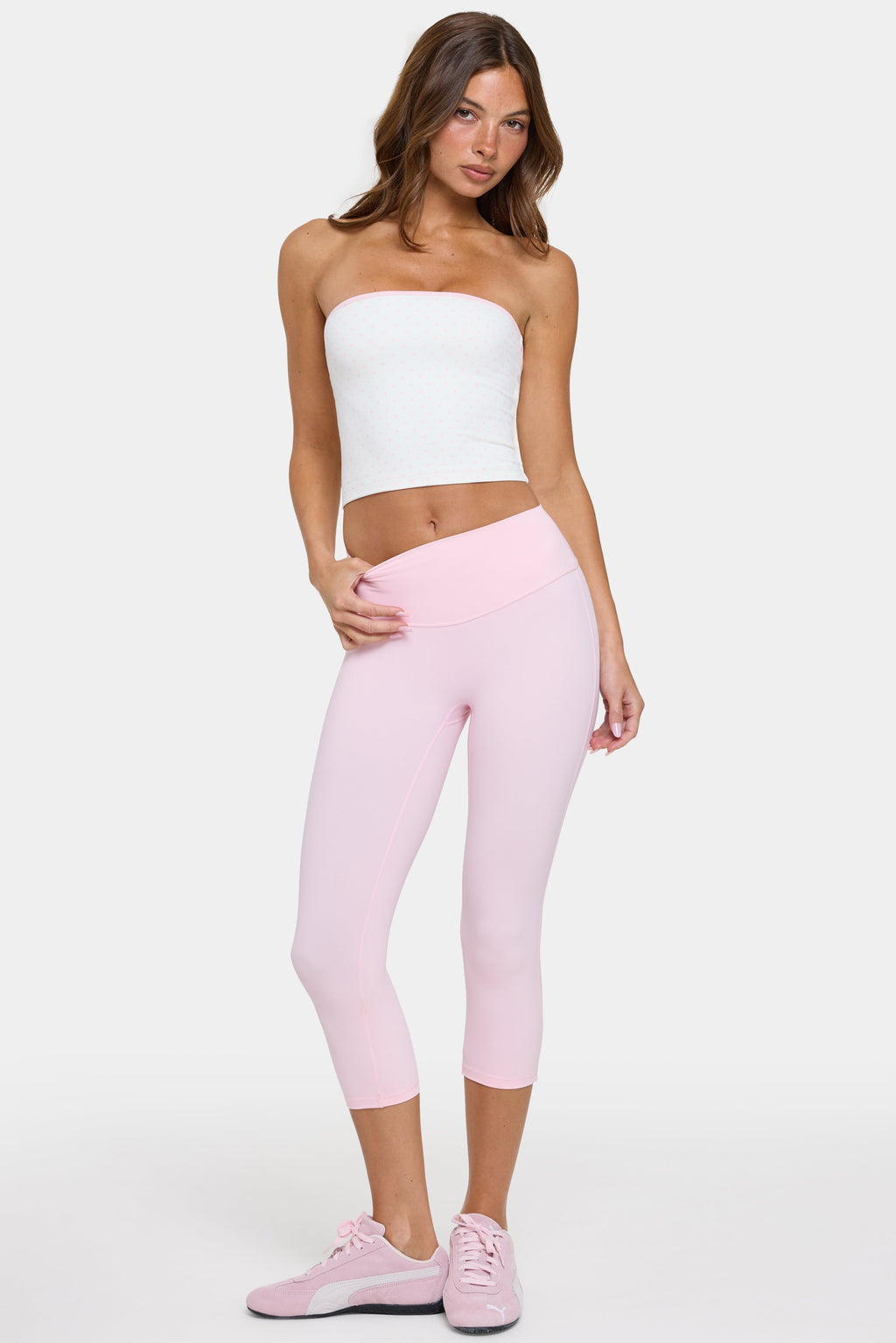 Chic Soft Active Capri Leggings in Sorbet